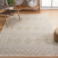 thumbnail image 2 of SAFAVIEH Kilim Emory Tribal Polyester Area Rug, Beige/Ivory, 6' x 6' Square, 2 of 8