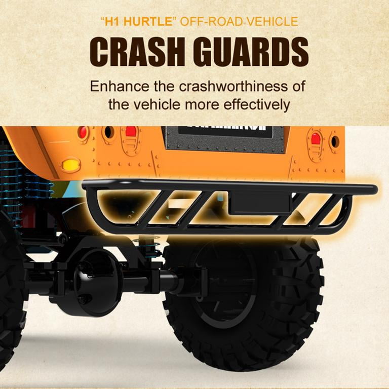Alloy RC Off-Road Car, 2.4GHz 4WD Remote Control Truck with Metal Frame, LED Turn Lights, 100m Range for Outdoor Racing