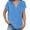 Light Blue, variant on NinXxx Women's V Neck Short Sleeve Breathable Summer Basic Top Dark Purple XXXXXL