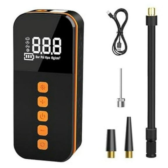 Intelligent Car Tire Pump-Portable Digital Display Lighting Pump for Vehicles Motorcycles Bicycles Balls
