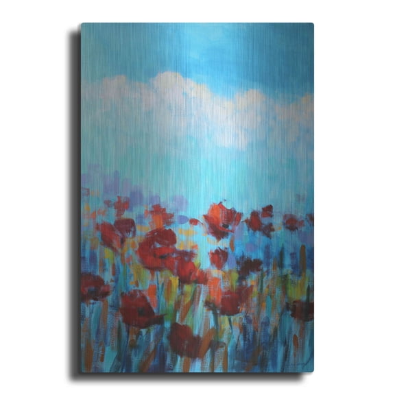 Luxe Metal Art 'Garden of Delights' by Claire Hardy, Metal Wall Art, 12"x16"