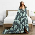 thumbnail image 4 of Cute Manatee Sea Animals Starfish Throw Blanket Soft Lightweight Flannel Blanket Fuzzy Sofa Fleece Blanket for Use in Bed Living Room Home Beachh Couch Travel 50"x40" for Kid Baby, 4 of 6