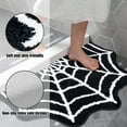 thumbnail image 3 of YZEGDCH Spider Web Bath Mat Halloween Decor- Bathroom Rugs Black Gothic Halloween Non-Slip Rug, 3 of 9