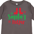 thumbnail image 4 of Inktastic Santa's Helper, Elf Shoes, Snowflakes, Christmas Boys or Girls Long Sleeve Toddler T-Shirt, 4 of 5