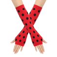 thumbnail image 7 of Slccxzc Ladybird Dots Pattern Fingerless Gloves and Thigh High Socks Set, 7 of 7