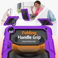 thumbnail image 2 of Case for iPad (A16) 11th Gen 2025/ iPad 10th Gen 10.9 inch 2022, 360 Rotating Stand Handle Shoulder Strap Heavy Duty Shockproof Cover, Purple, 2 of 7