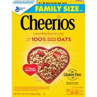 (2 Pack) Cheerios, Gluten Free, Breakfast Cereal, Large Size, 18 oz Box