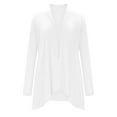 thumbnail image 7 of felwors  Long Sleeve Cardigan for Women Open Front Dressy Casual Fall Draped Lightweight Sweaters Cover Up Shrugs White, L, 7 of 7
