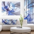 thumbnail image 1 of Blue Large Symmetrical Fractal Flower - Floral Canvas Art Print, 1 of 3