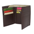 thumbnail image 6 of Cavelio Genuine Leather Mens RFID Blocking Slim Trifold Wallet Back ID Window with Gift Box Brown, 6 of 7