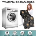 thumbnail image 6 of Wearable Oversized Blanket,Black Gold Sun Moon Planet Star Pattern Wearable Blanket Hoodie for Adults,Cozy Hooded Blankets with Super Pockets,Super Warm Fuzzy Pullover for Women & Men, 6 of 6