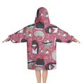 thumbnail image 2 of Cute Hedgehog and Animals Blanket Hoodies for Kids 6-13YR Oversize Wearable Blanket Hoodies for Boys Girls Teens, 2 of 7