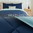 thumbnail image 6 of LammaLoe 2-Piece Twin XL Comforter Sets, Reversible Bed in a Bag, Navy/Light Blue, Quilted Bedding Comforter Set, 6 of 8