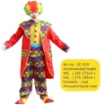 thumbnail image 1 of Disfraz de payaso de circo divertido para adultos, para fiestas, para hombres y mujeres, para fiestas de Navidad, actuaciones en el escenario, vestido de broma sin peluca, 1 of 5