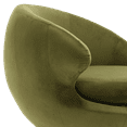 thumbnail image 4 of Swivel Cuddle Barrel Chair, 360 Degree Round Accent Chair Armchairs with Sturdy Base & Frame, Velvet Upholstered Reading Chair Sofa Chair for Living Room Bedroom Office, Olive Green, 4 of 9