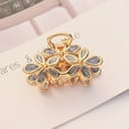 thumbnail image 5 of GROFRY Bright Color Crossing Teeth Big Hair Clip Alloy Sweet Flower Shape Hair Claw Styling Tool, 5 of 8