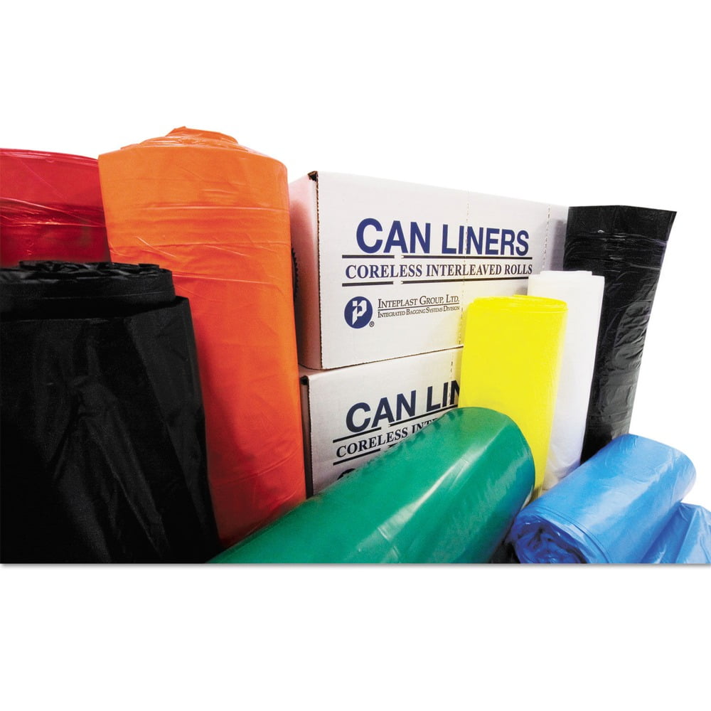 Inteplast Group High-Density Trash Bag, 43 x 48, 60-Gallon, 12 Micron, Clear, 25/Roll