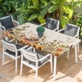 thumbnail image 2 of Fall Botanical Table Cloths for 5 Foot Rectangle Tables, Sunflower Vintage Floral Botanical Birds Patio Waterproof Elastic Fitted Tablecloths, Washable Rectangular Table Cover for Camping, 2 of 8