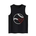 thumbnail image 2 of LSLJS Women Spaghetti Strap Tank Tops Ladies Summer Fashion Solid Color Baseball Print Pattern Sleeveless Vest Top T-shirt, 2 of 4