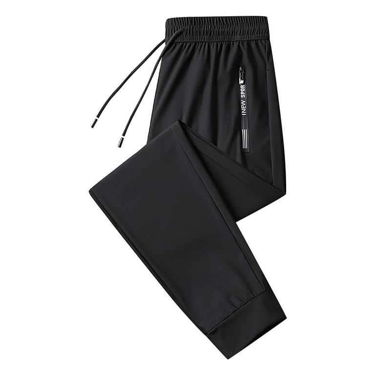 B91xZ Men s Sweatpants Men s Fashion Loose Ice Sports Pants Size 8XL