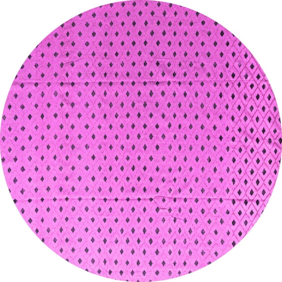 Ahgly Company Indoor Round Solid Pink Modern Area Rugs, 4' Round