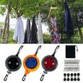 Retractable 32 Feet Heavy Duty Clothesline with Fixing Clip for Indoor