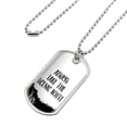thumbnail image 2 of Always Take the Scenic Route Hiking Travel Military Dog Tag Pendant Necklace with Chain, 2 of 4