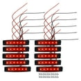 thumbnail image 1 of Unique Bargains Front Rear Side Marker Light 6 LED for Trailer Truck Caravan RV Van Lorry Tractor Red (Set of 10), 1 of 7
