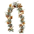thumbnail image 3 of 5.9ft(180cm) Thanksgiving Vine Wall Hanging - Festive Autumn Decor With Faux Pumpkins, Leaves & Berries, Ideal For Party Centerpiece & Home Holiday Celebration, 3 of 7