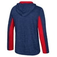 thumbnail image 3 of Men's Colosseum Navy Ole Miss Rebels Always Sunny Quarter-Zip Hoodie, 3 of 3
