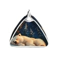 thumbnail image 3 of Lsque Starry Sky Sleep White Bear Printed Long Tissue Box Cover Holder, Facial Paper Organizer Dispenser,Triangle with Bottom Belt, PVC Leather Decorative Organizer, 3 of 9