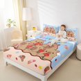thumbnail image 3 of Erosebridal Kids Kawaii Capybara With Funny Food Bed Sheets 4pcs,Boys Girls Cute Flowers Ice Cream King SheetsBreathable Home Decor, 3 of 5