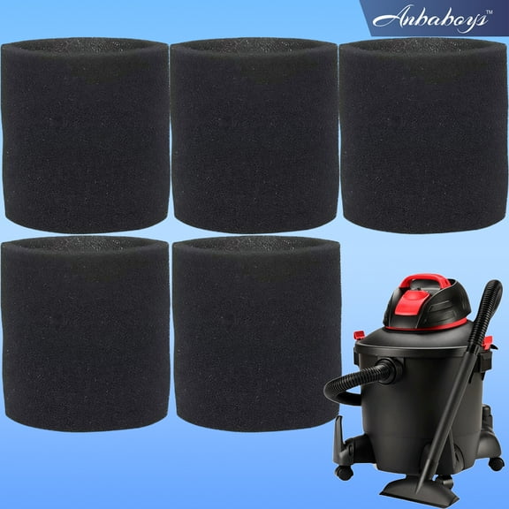 5-Pack Foam Filter Sleeve ,Compatible with Shop-Vac Large Foam Sleeve, Type R, 90585