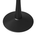 thumbnail image 6 of LeisureMod Round Dining Table Modern 40" Sintered Stone Tabletop with Black Steel Pedestal Base for Kitchen and Living Room Bristol Series in White, 6 of 10