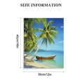 thumbnail image 3 of BCIIG Palm Trees Boat Fine Art Aesthetic Poster & Print Wall Painting for Living Room Bedroom Office Decor 12x16 in, 3 of 5