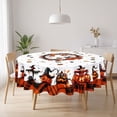 thumbnail image 2 of Funny Halloween Pumpkin Round Tablecloth 60In,Water Resistant Spill Proof Large Table Cover for Indoor & Outdoor Family Gathering Dinner, BBQ Halloween, C, 2 of 8