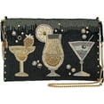 thumbnail image 2 of Mary Frances Another Round Crossbody Clutch Cocktails Handbag, Black, 2 of 6