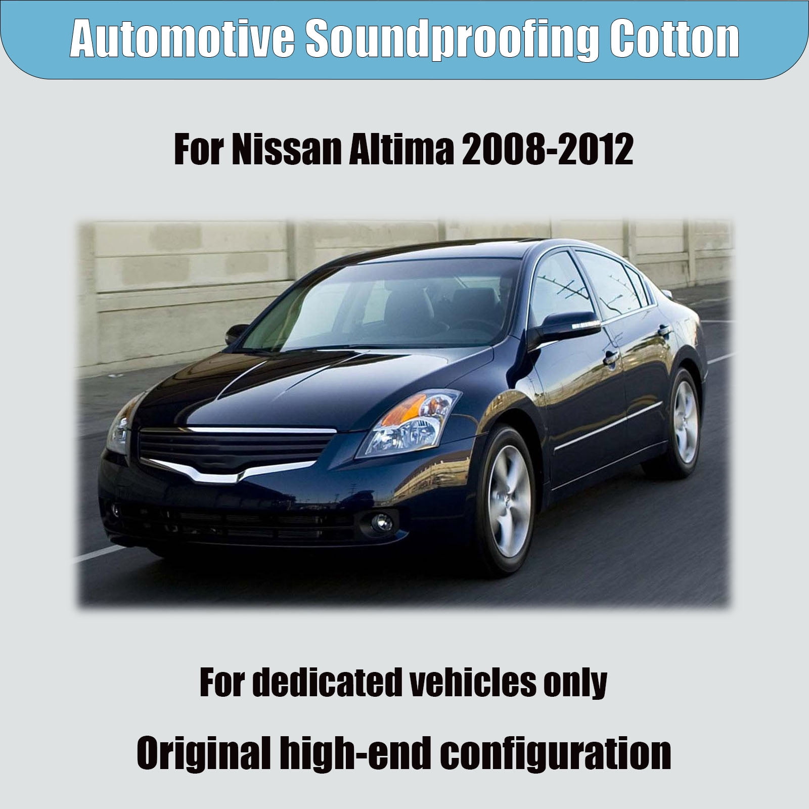 Car Engine Insulation Cotton, Front Engine Hood Sound Heat Insulation Cotton For Nissan Altima 2008-2018 For Nissan Rogue 2008-2020 For Nissan Versa 2010-2019, Soundproof Car Accessories-08-12Altima