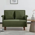 thumbnail image 2 of Artdeco Home Boston Convertible Futon Chair Darck Olive Green, Velvet Medium Pillows Included, Multi-Position 6 in Sofa, Futon Chair, 2 of 12