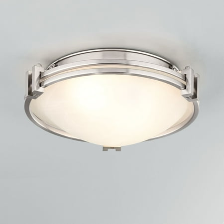 Brushed Nickel Short Ceiling Light - Possini Euro Design Possini Euro Deco 12 3/4