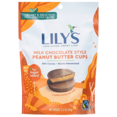 Lilys Sweets Milk Chocolate Style Peanut Butter Cups