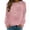 Pink, variant on cllios Sweatshirt for Women Round Neck Snowflake Graphic Top Long Sleeve Cozy Shirt Holiday Pullover Sweatshirt