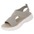 thumbnail image 2 of Women's Soft Sole Orthopedic Sandals, Lightweight Casual Open Toe Sport Sandals Women Summer Dressy Comfortable Platform Wedge Breathable Slip On Walking Tennis Shoes, 44, 2 of 6
