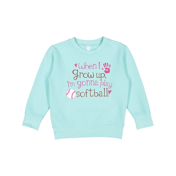 Inktastic Future Softball Player Girls Toddler Sweatshirt