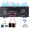 thumbnail image 2 of Amplificador de potencia AK45 Hugo amplificador estéreo HiFi con micrófono control remoto luz azul 2 canales, 2 of 8