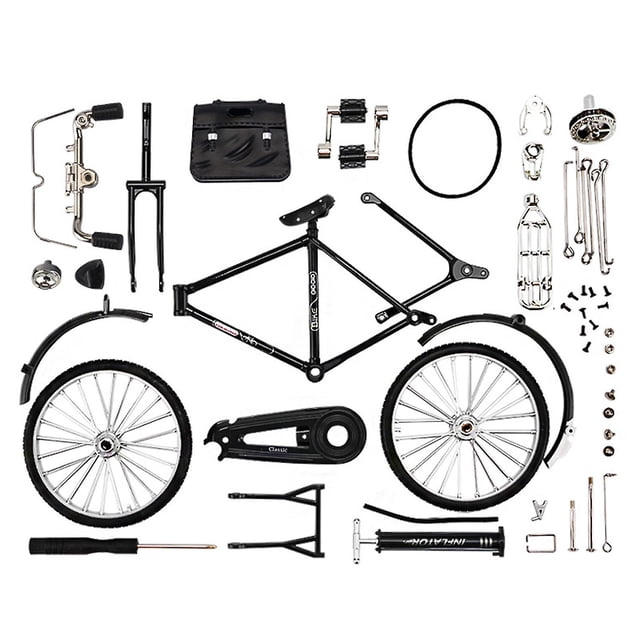 Retro Bike Model Ornament Miniature Collection Decorative Die-cast Toy Retro Classic Metal Art Bike Model