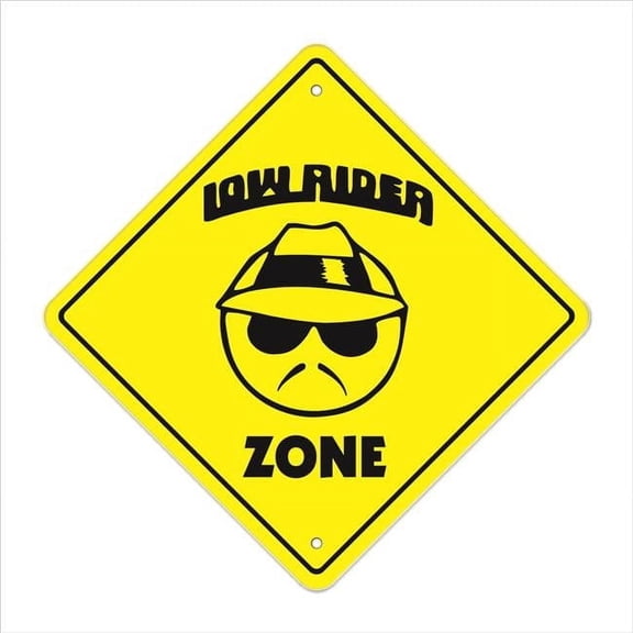 SignMission X-14-Lowrider 14 x 14 in. Zone Xing Crossing Sign - Lowrider