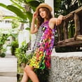 thumbnail image 2 of Balery Colorful Tie Dye Stained Glass 3 Vestidos de verano para mujer con estampado: vestido holgado sin mangas, vestido playero informal y cómodo para días calurosos., 2 of 7