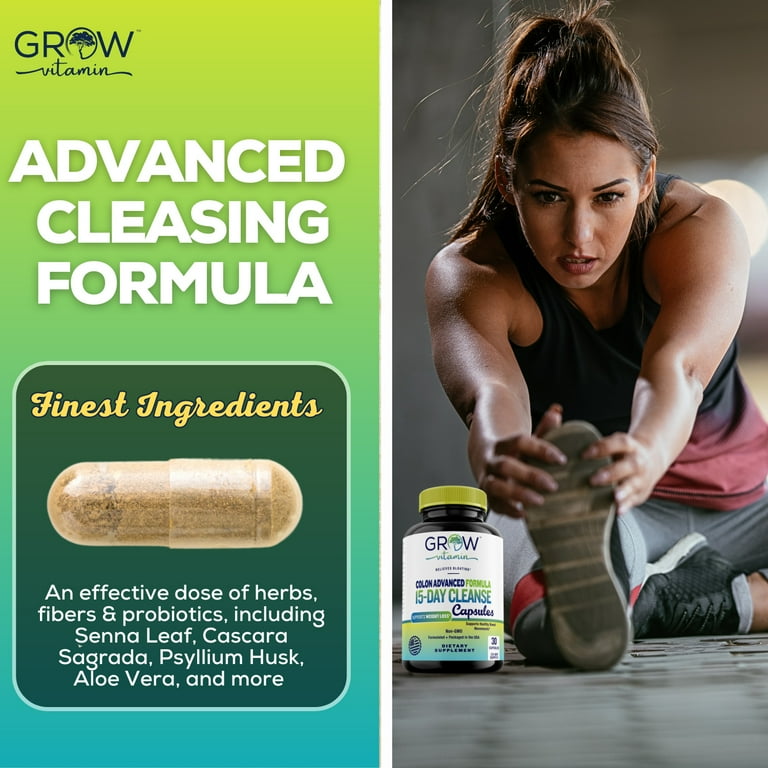 Grow Vitamin Colon 15 Day Detox Support Digestive Health and