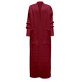thumbnail image 4 of Cardigan Sweaters For Women Solid Color Long Sleeved Loose Knit Sweater Outerwear Long Cardigan Casual Style Suitable For Daily Outdoor Wear Women's Outerwear Jackets & Coats, 4 of 4